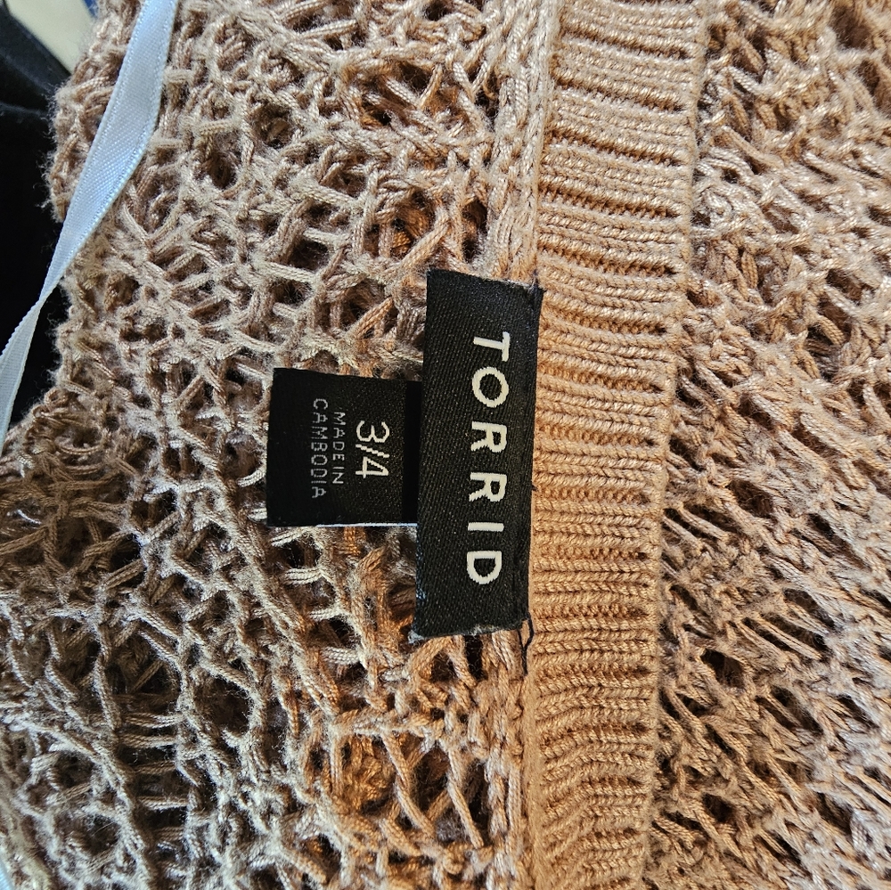 Knit long shrug